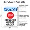 Signmission Elevator Out Of Order Sign With Symbol, 5 in W x Rectangle, Vinyl Decal OS-2PACK-NS-D-57-V-11737 - alternate 6